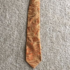 Daniel Cremieux Burnt Orange/Tan Silk Paisley Tie